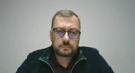 Начальник Чернігівської ОВА В'ячеслав Чаус під час прямого етеру