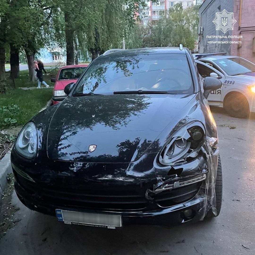 Автомобіль порушника. Фото: Патрульна поліція в Чернігівській області