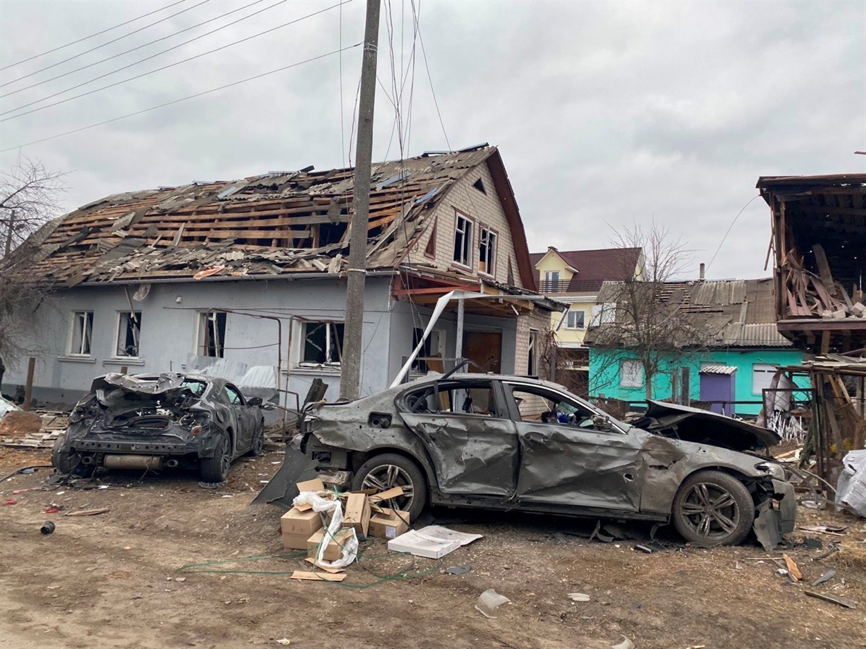Обстріляні будинки на Масанах